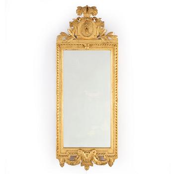 A Gustavian 18th century mirror by J Åkerblad, master 1758.