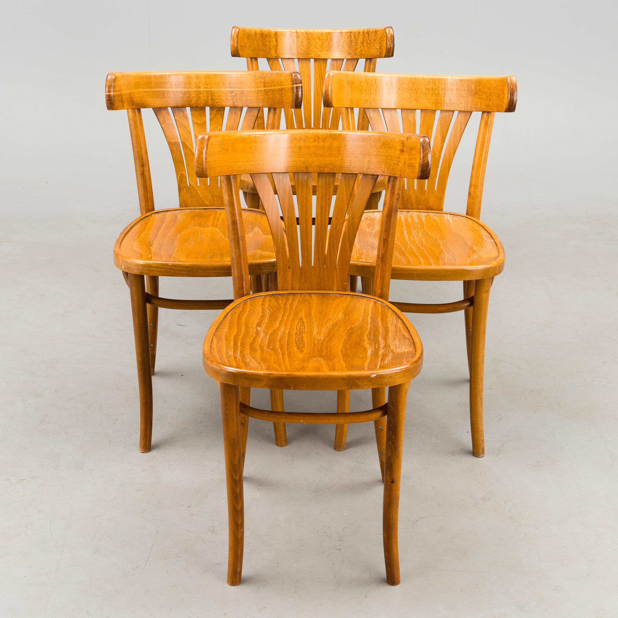 A set of four chair, Radomsko, Poland, latter half of the 20th Century.