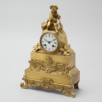 A late Empire table clock, clockwork marked "Japy Freres", made in the mid/second half of the 20th century.