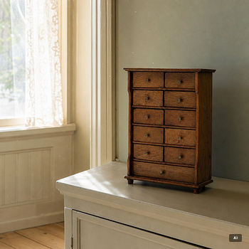 Miniature chest of drawers, early 20th century.
