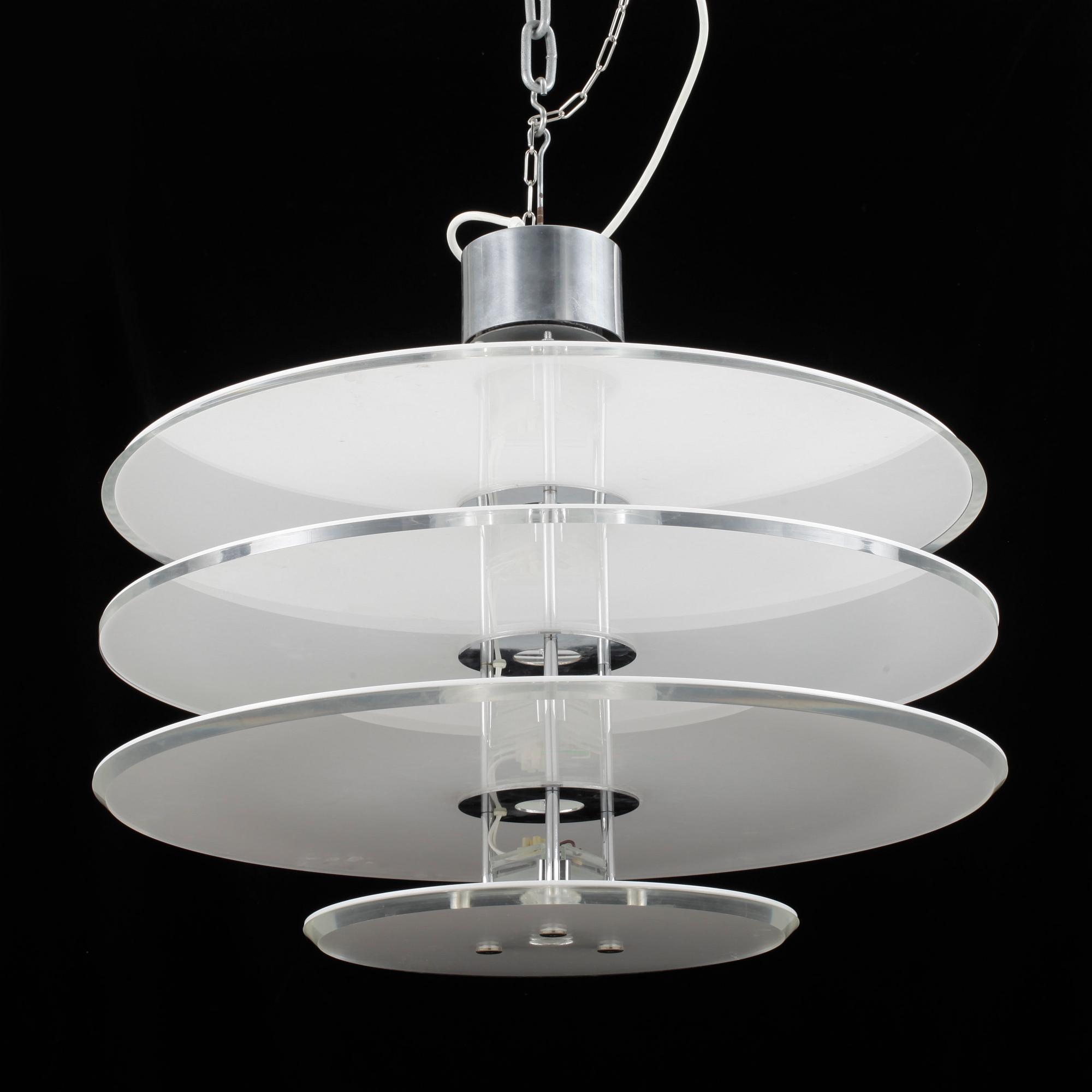 TAKLAMPA, "Flash Gordon", design Stig Ahlström & Clas Kock, Ateljé Lyktan, Åhus. Höjd ca55cm.