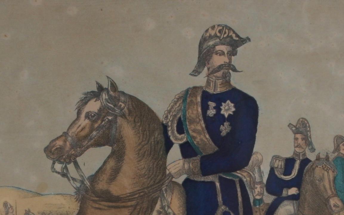 LITOGRAFI, handkolorerad. 1800-tal, A Köhler, Malmö.