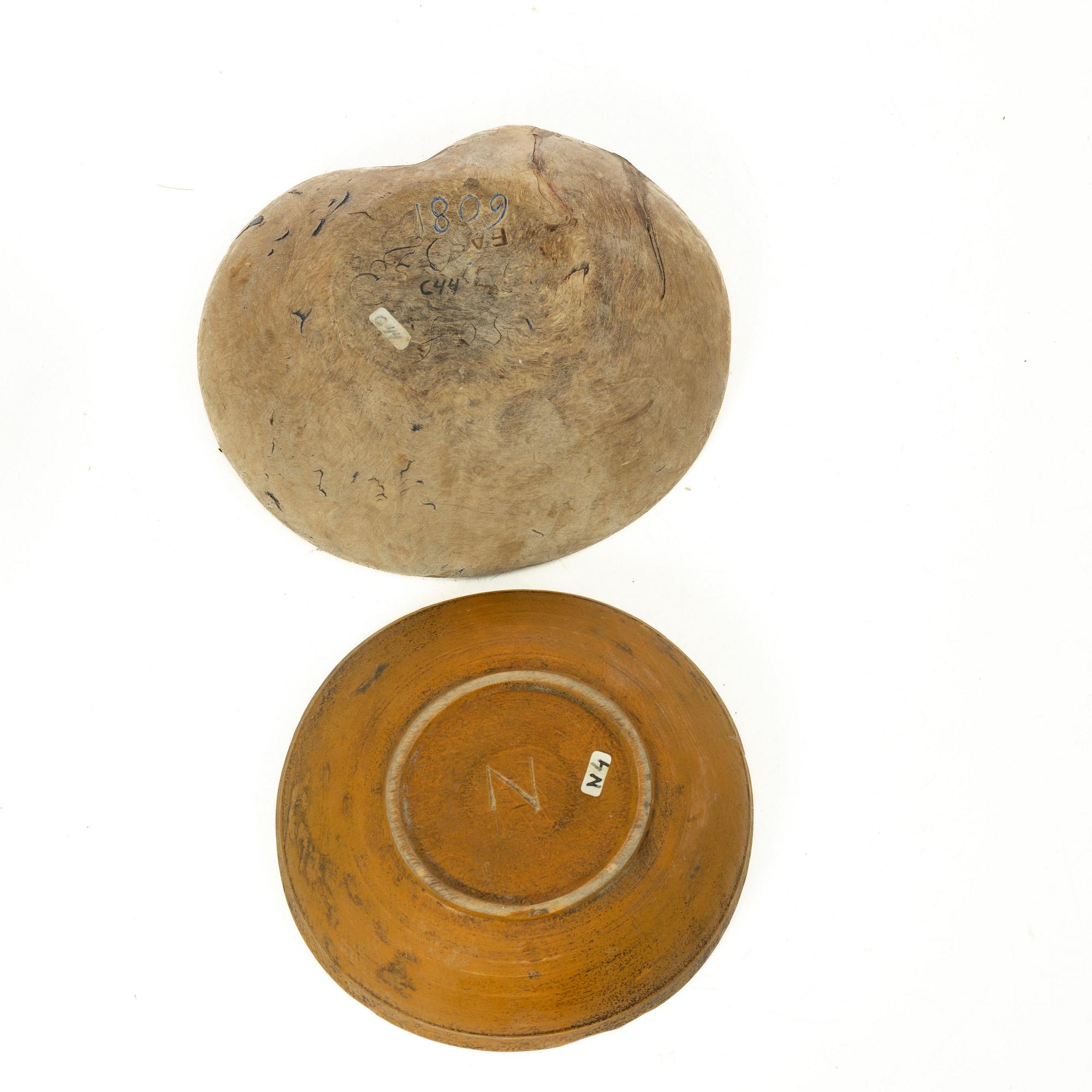 Bowls, 5 pcs, folk art, 19th century.