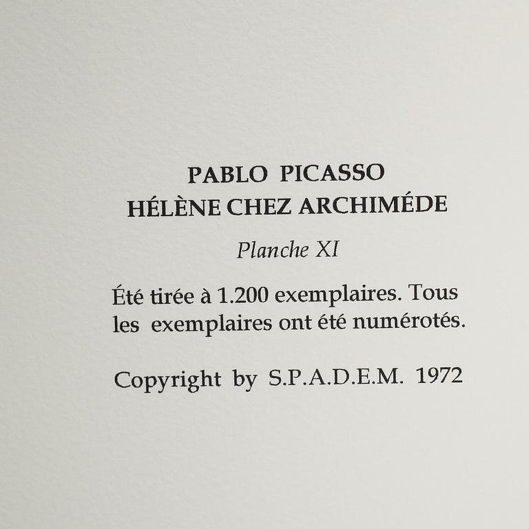 PABLO PICASSO, efter, litografi, numrerad 912/1200.