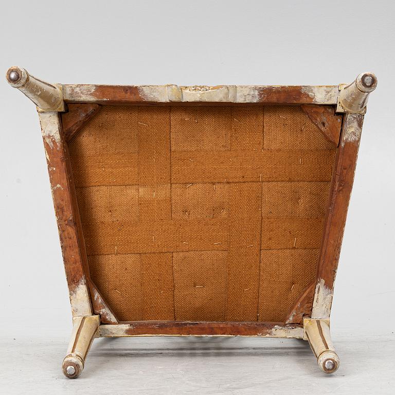 A Gustavian amrchair from Lindome, Sweden, late 18th century.