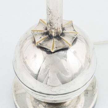 A silver plated table light, 1930's.