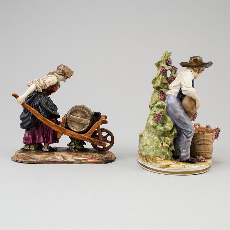 Two Italian porcelain figurines, from the first half of the 20th century.