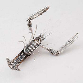 FIGUR, silver, Spanien, 1900-tal. Vikt ca 123 gram.