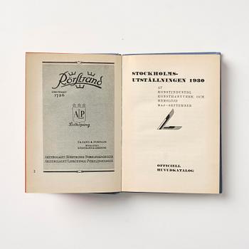 Stockholm Exhibition 1930, catalogue, brochures and souvenirs, six pieces.