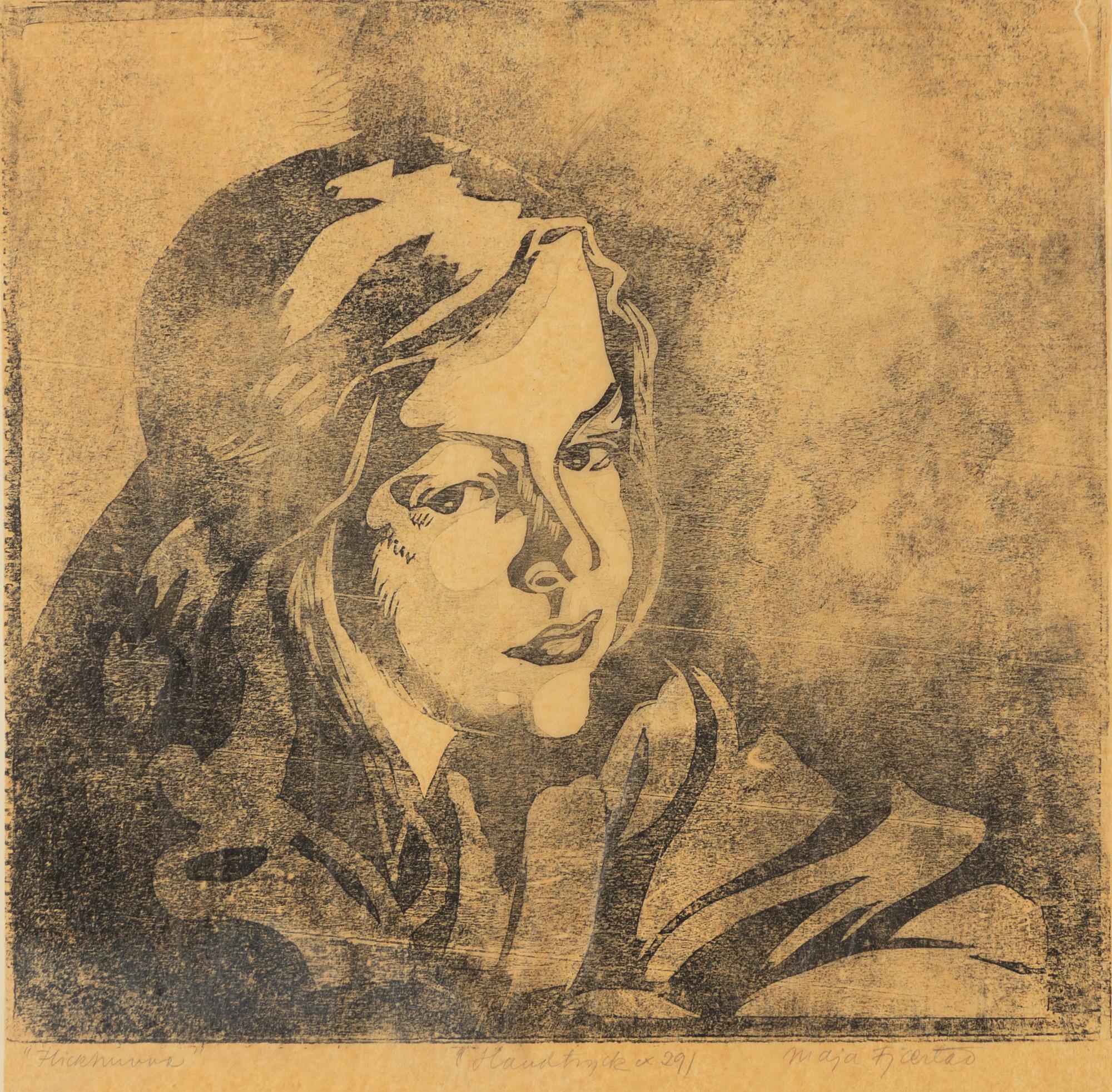 Maja Fjaestad, "Flickhuvud".