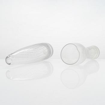Tapio Wirkkala, 2 vaser, signerade Tapio Wirkkala, Iittala.