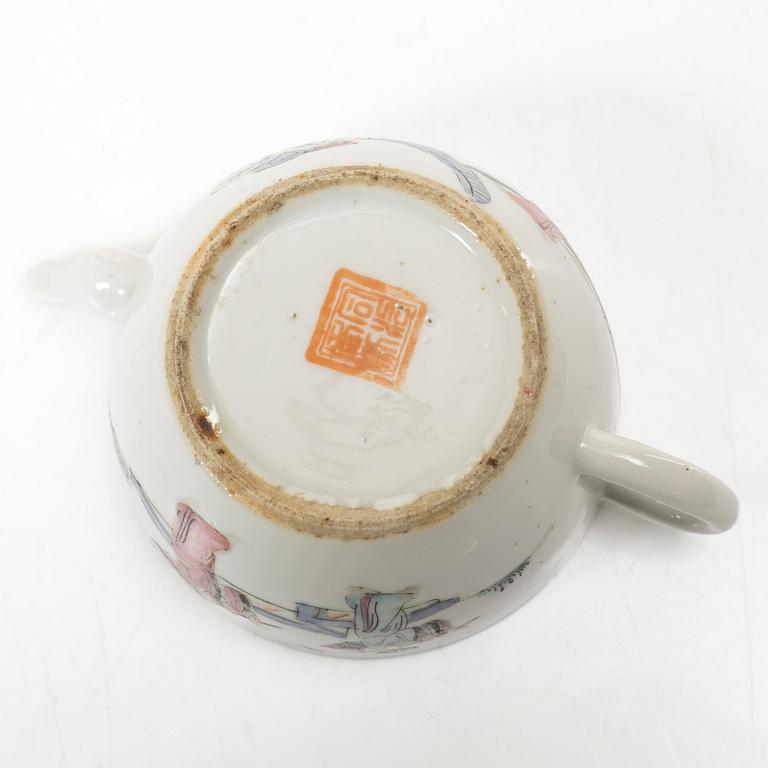 Servisdelar, 6 st, porslin, Kina, 1900-talets början.