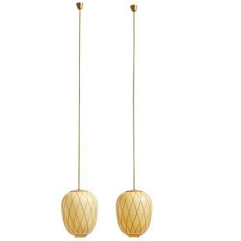 Harald Notini, a pair of ceiling lamps model "11555", Arvid Böhlmarks Lampfabrik, Stockholm, 1940s.