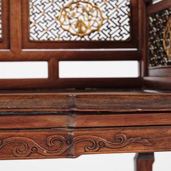 Dagbädd, hardwood. Qingdynastin, 1800-tal.