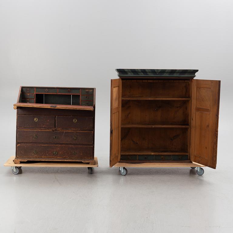 Writing cabinet, 19th century.