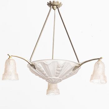 An Art Deco ceiling lamp, France, 1920s.