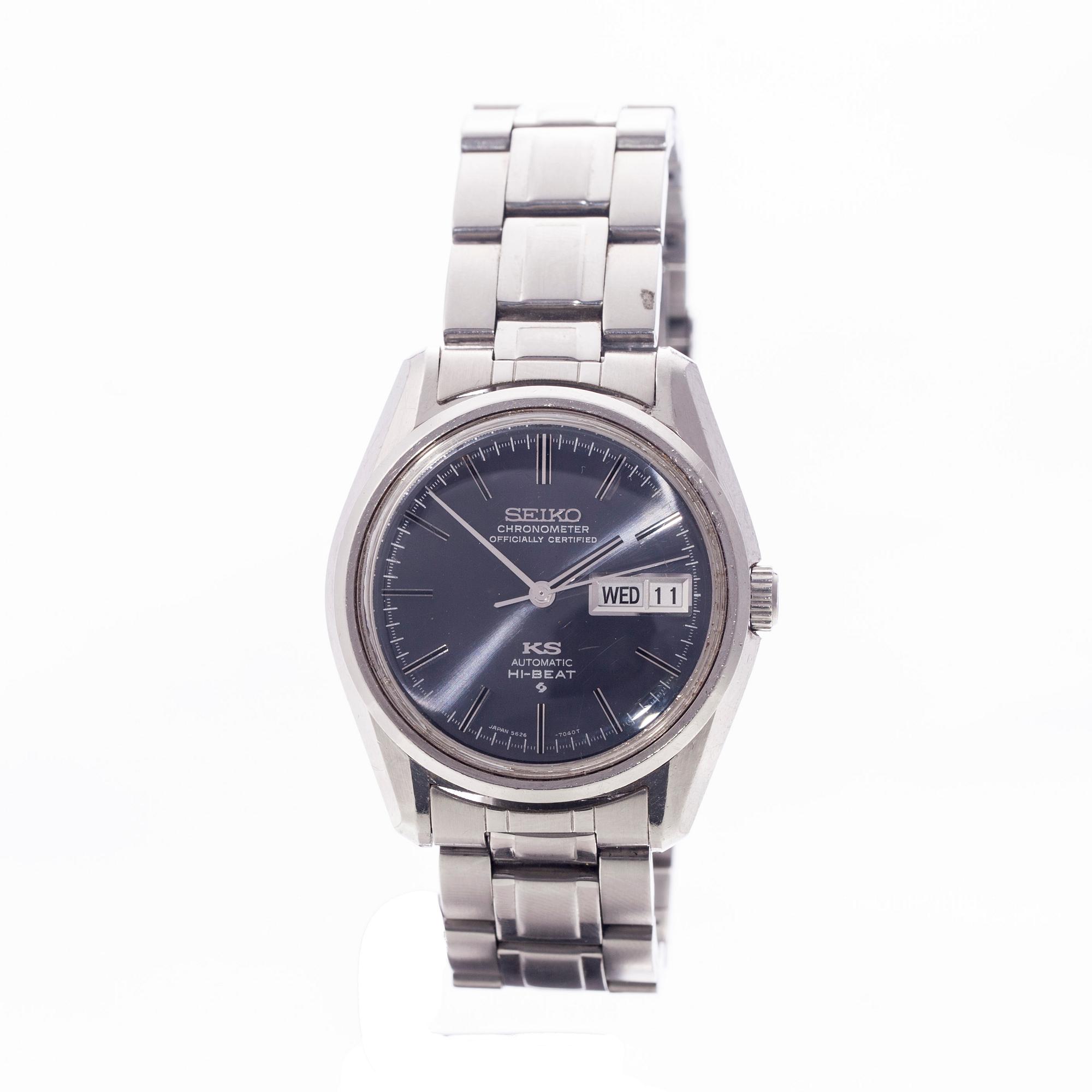 ARMBANDSUR, herr, Seiko Chronometer KS HI-Beat, stål, 1970-talets början.