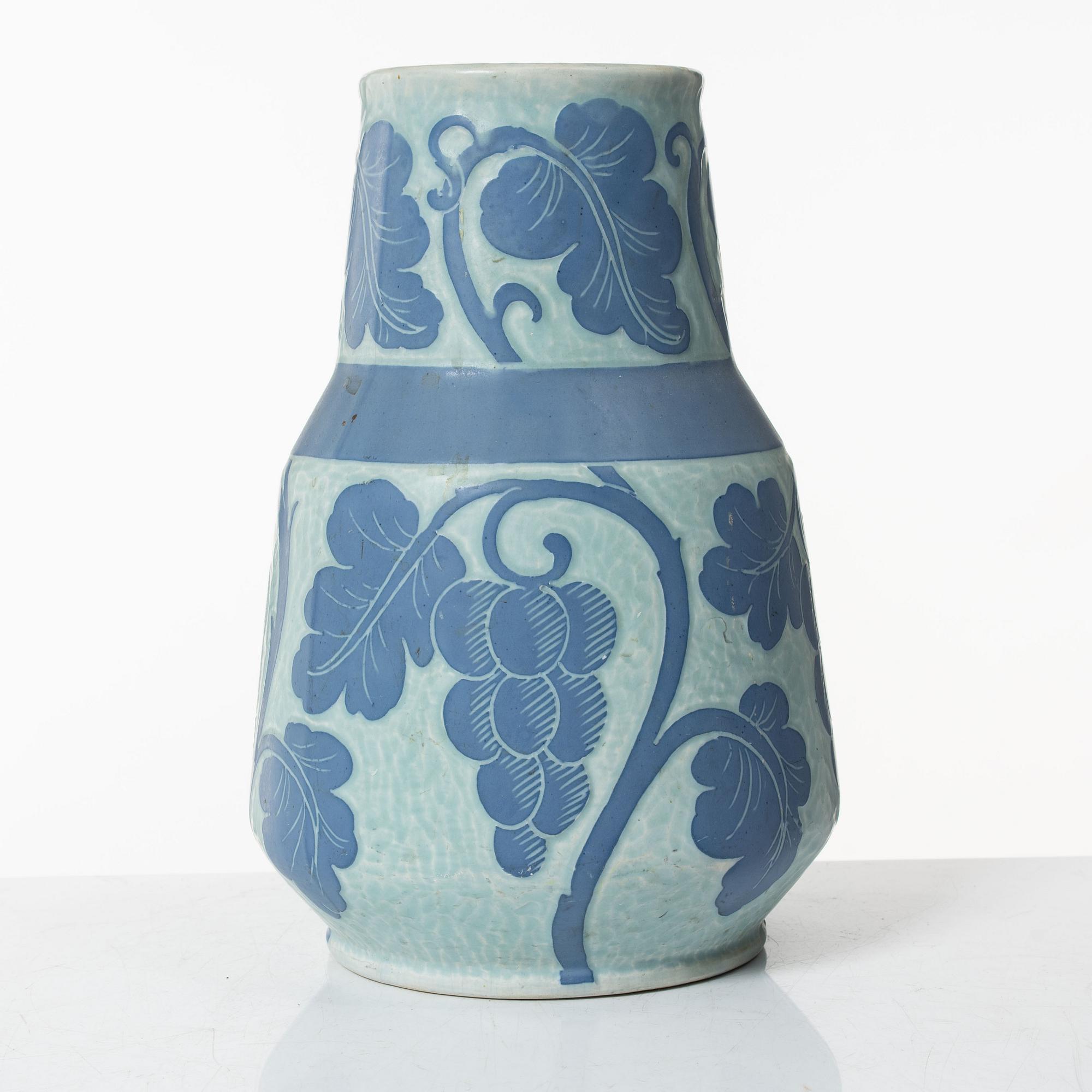 Josef Ekberg, a 'Sgraffito' earthenware vase, Gustavsberg 1922.