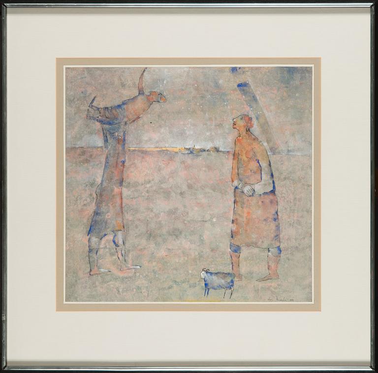 Olavi Vaarula, blandteknik, signerad och daterad 1980.