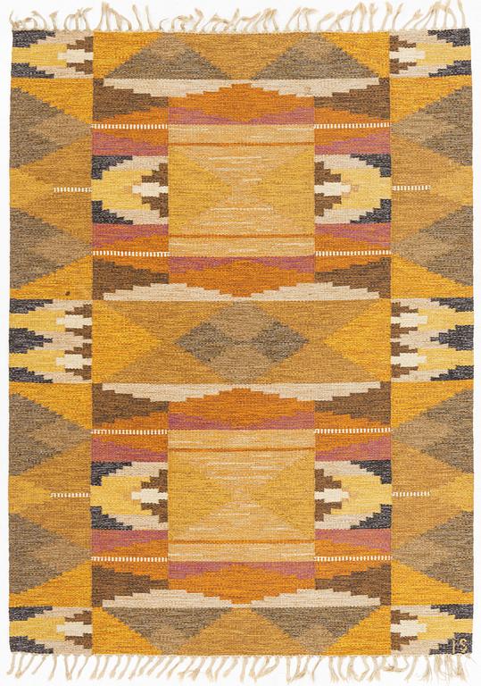 Ingegerd Silow, a flat weave rug, IS, c. 225 x 167 cm.