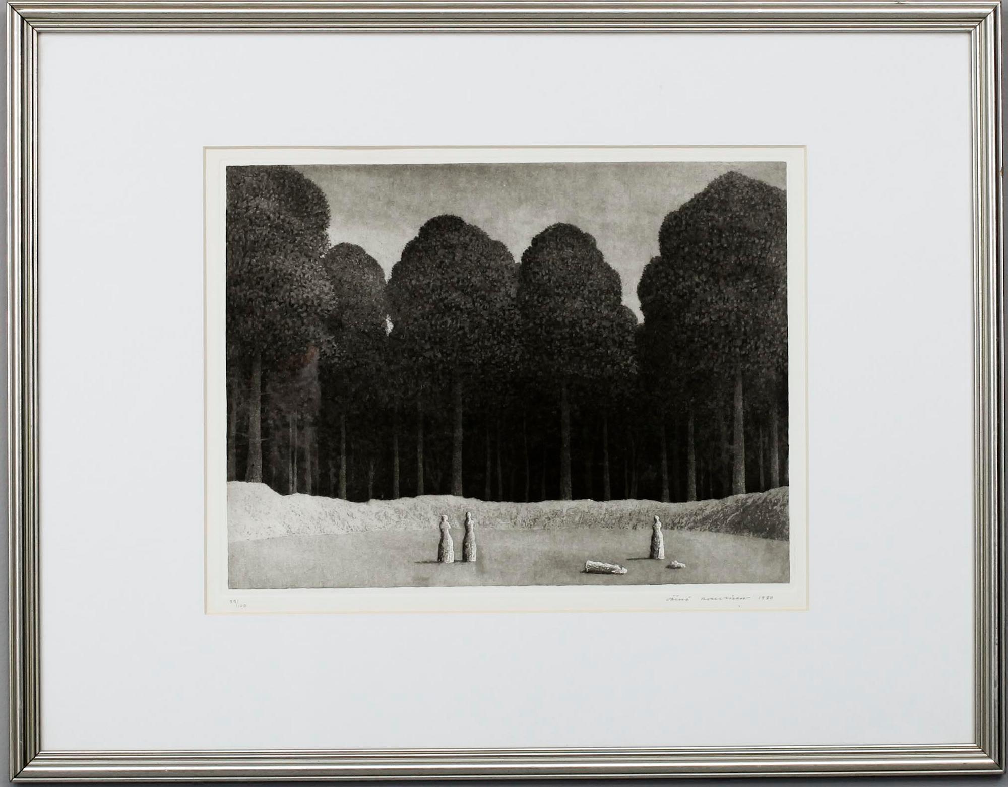 VÄINÖ ROUVINEN (FINLAND), etsning, numr. 59/100, sign. och dat. 1980.