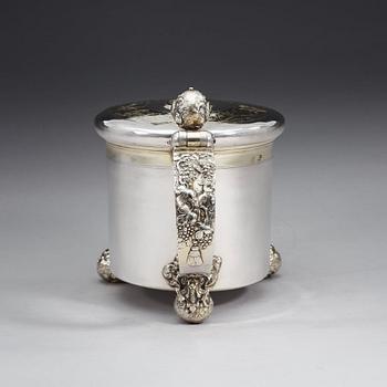 A Swedish late 17th century parcel-gilt tankard, marks of Didrik Hansson Hysing, Stockholm 1699.