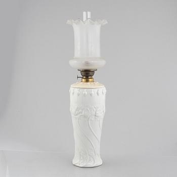 An Art Nouveau kerosene lamp, Gustafsberg, 1916.