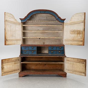 A writing cabinet, Värmland, dated 1862.