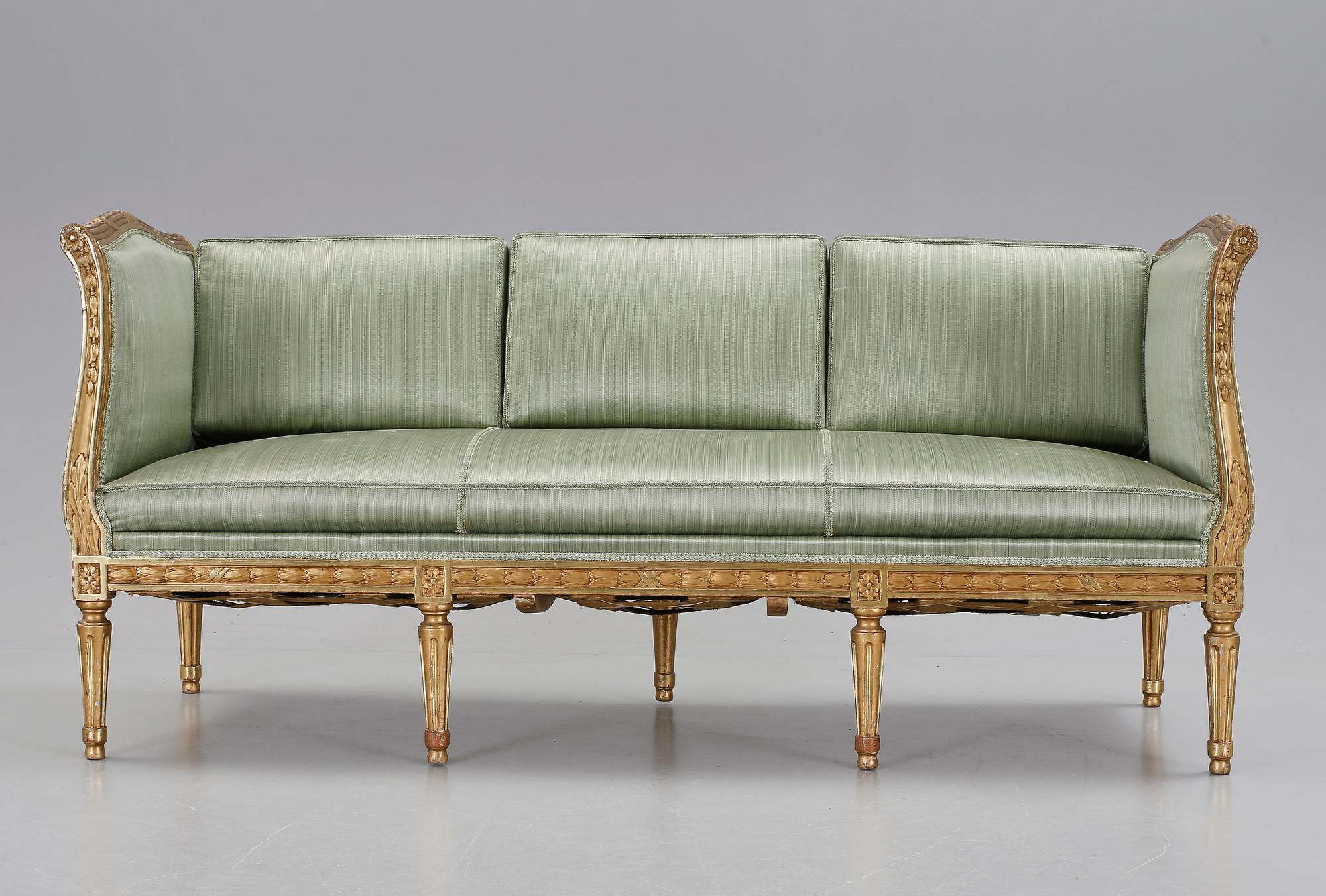 BANKETTSOFFA, gustaviansk stil, 1900-tal.