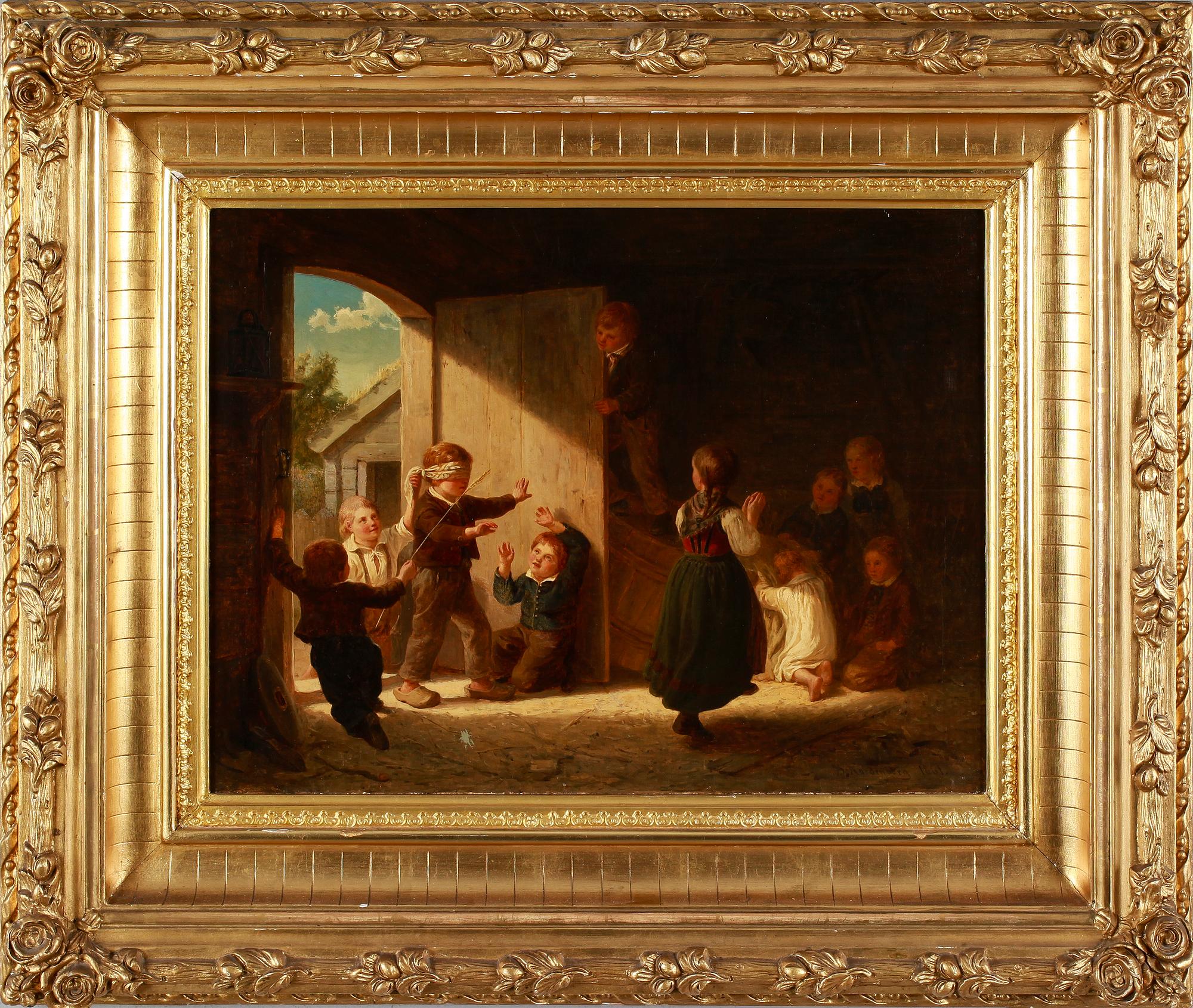 BENGT NORDENBERG, olja på pannå, signerad och daterad 1861.