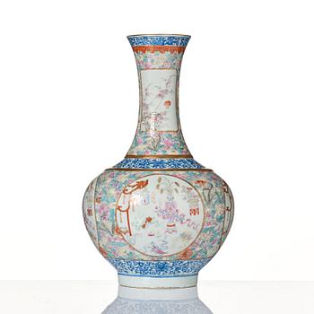 A large famille rose vase, Qing dynasty with Guangxu mark.