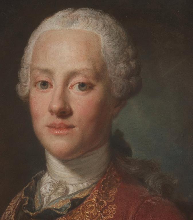 Louis Tocqué Hans krets, Ung adelsherre med harnesk och vita örnens orden.