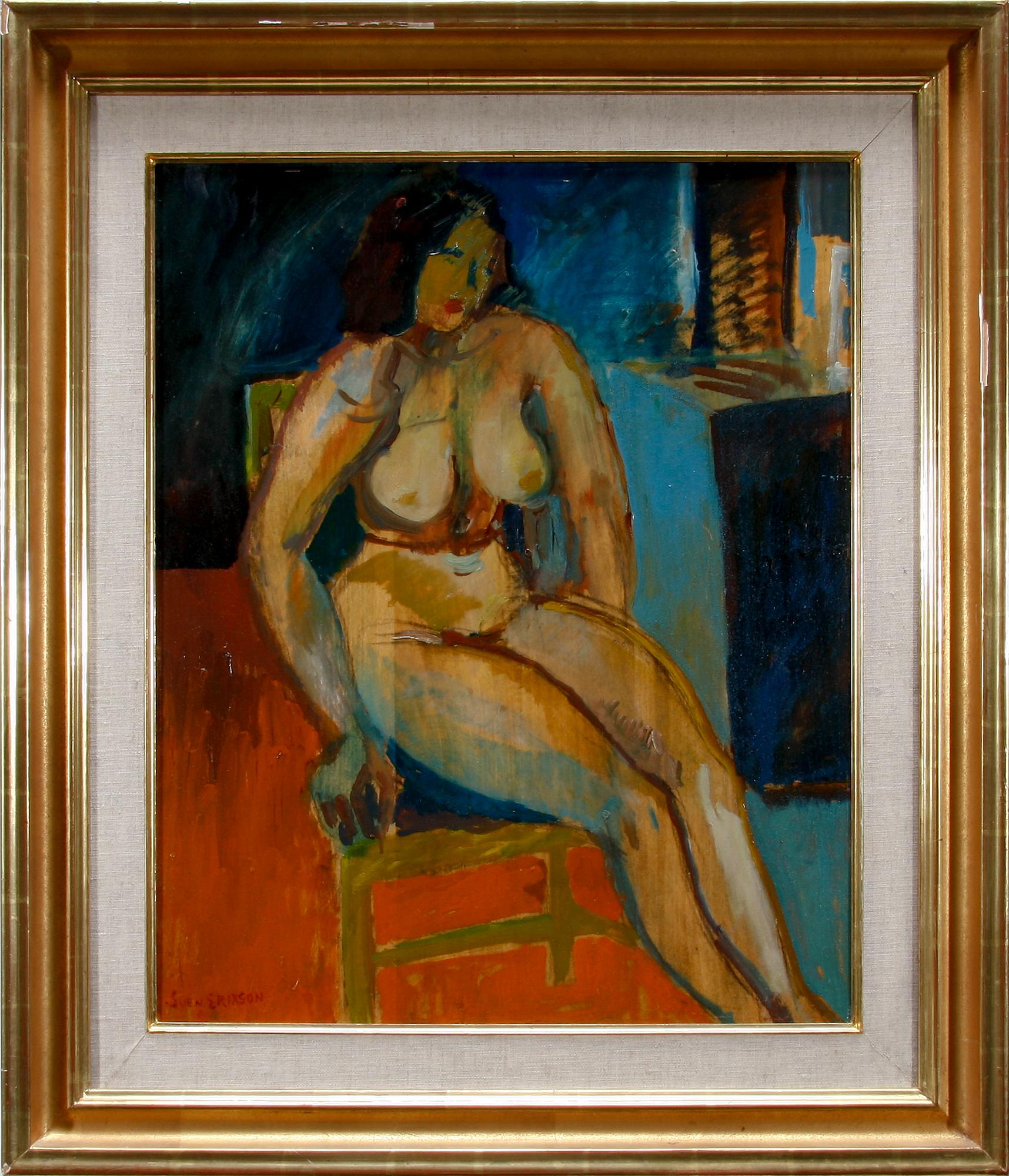 SVEN X:ET ERIXSON, olja på pannå. Sign.