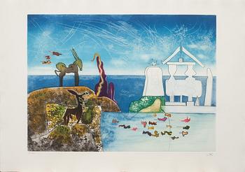 ROBERTO MATTA, 10 st, mapp. "L'Arc, obscure des heures". Signerade och numrerade 73/125. Utgiven av Multiplicata S.A.