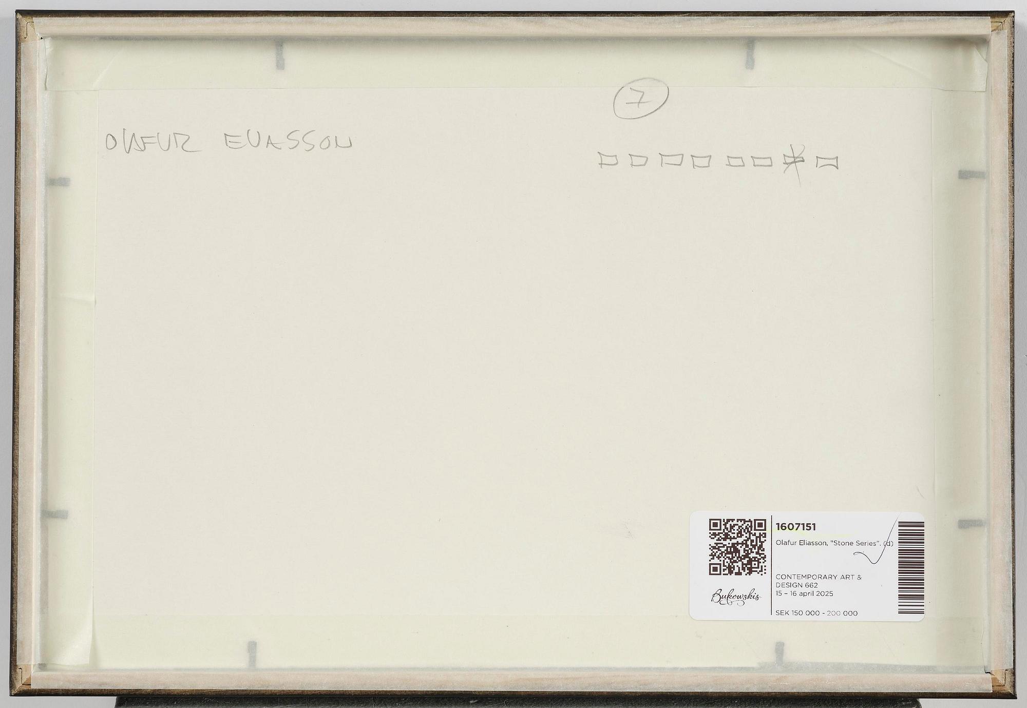 Olafur Eliasson, "Stone Series", 1998.