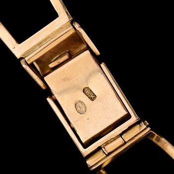 ARMBAND FÖR ARMBANDSUR, 18 k guld, 1900-tales andra hälft. Vikt ca 21 g.