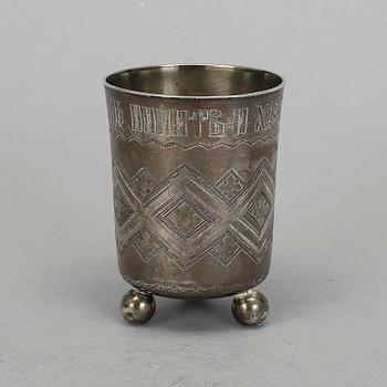 BÄGARE, silver, Moskva, 1878. Vikt ca 90 gram.