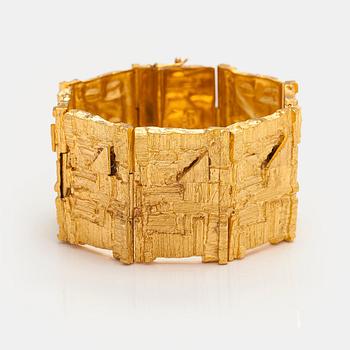 Björn Weckström, An 18K gold bracelet "Opus 381". Lapponia 1969.