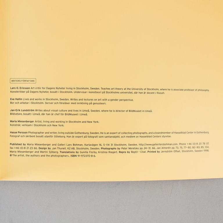 Maria Miesenberger, Bok med fotografi, "Works by Maria Miesenberger", Signerad och numrerad 20/100.