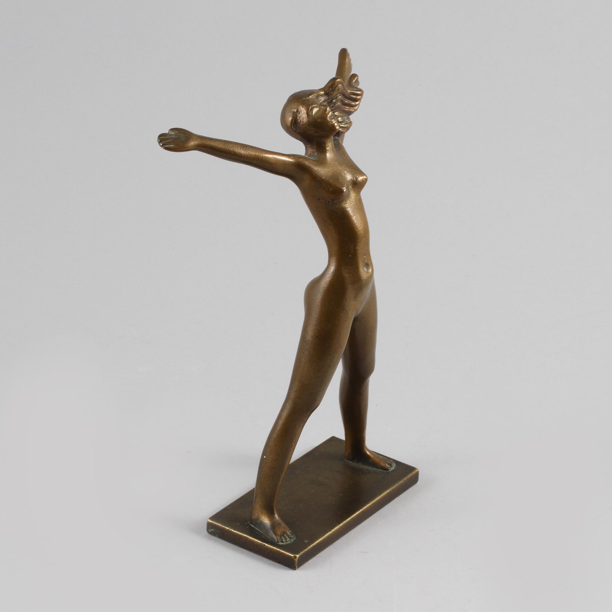 STIG BLOMBERG, skulptur, brons, Ystad-Brons, monogramsignerad.