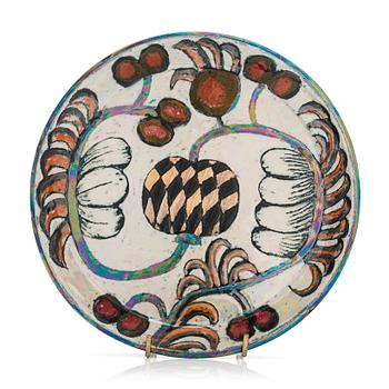 Birger Kaipiainen, a stoneware decorative dish signed Kaipiainen Arabia.