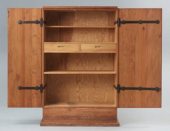 An Axel Einar Hjorth 'Lovö' stained pine cabinet, Nordiska Kompaniet, Sweden 1930's.