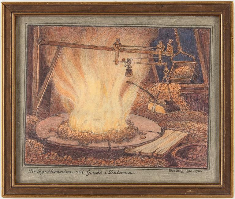 FERDINAND BOBERG, krita, signerad och daterad 1914-1918.