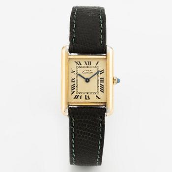 must de Cartier, Tank, armbandsur, 20,5 x 20 (28) mm.