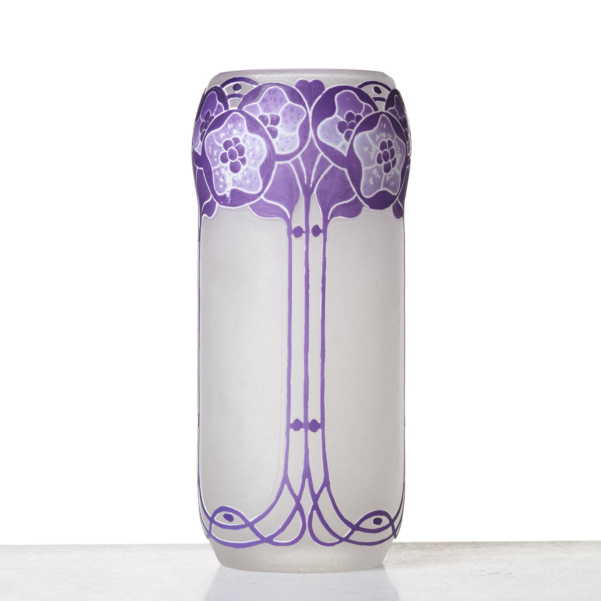 Fritz Blomqvist, an Art Nouveau cameo glass vase, Orrefors, Sweden ca 1915.