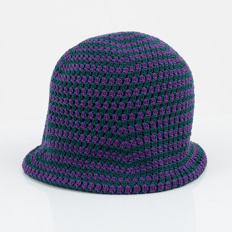 Prada, knitted cotton hat, size S.