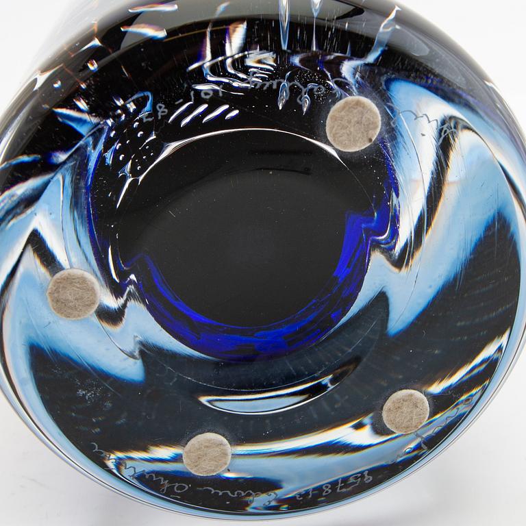 Edvin Öhrström, vas "Gondoljären", Ariel Orrefors signerad 1987.