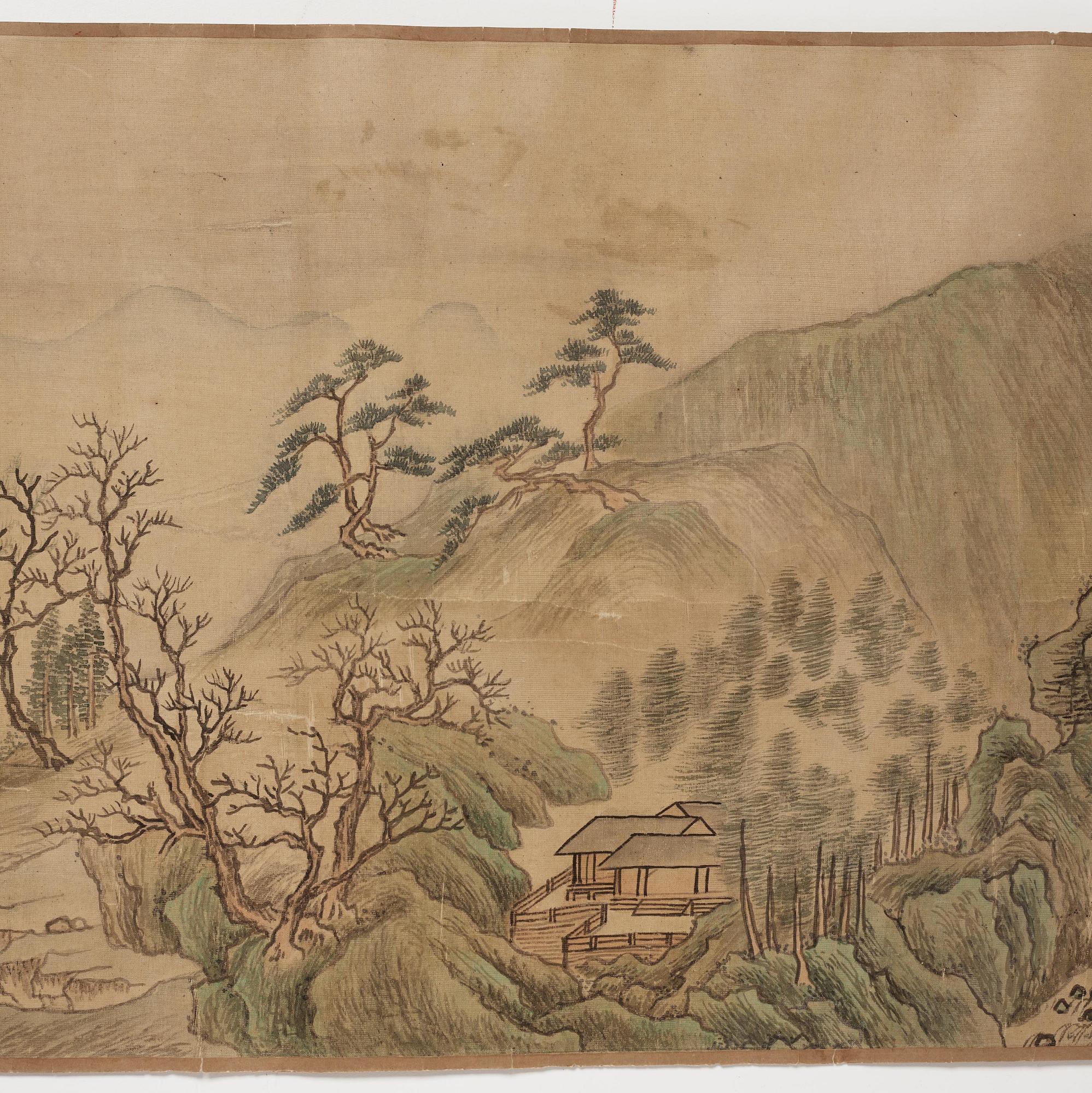 Yun Shouping (Nantian), attributed to, A Chinese scroll painting, attributed to Yun Shouping,  惲壽平; 1633 – 1690).