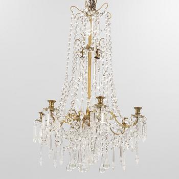 A chandelier, late 19th century.