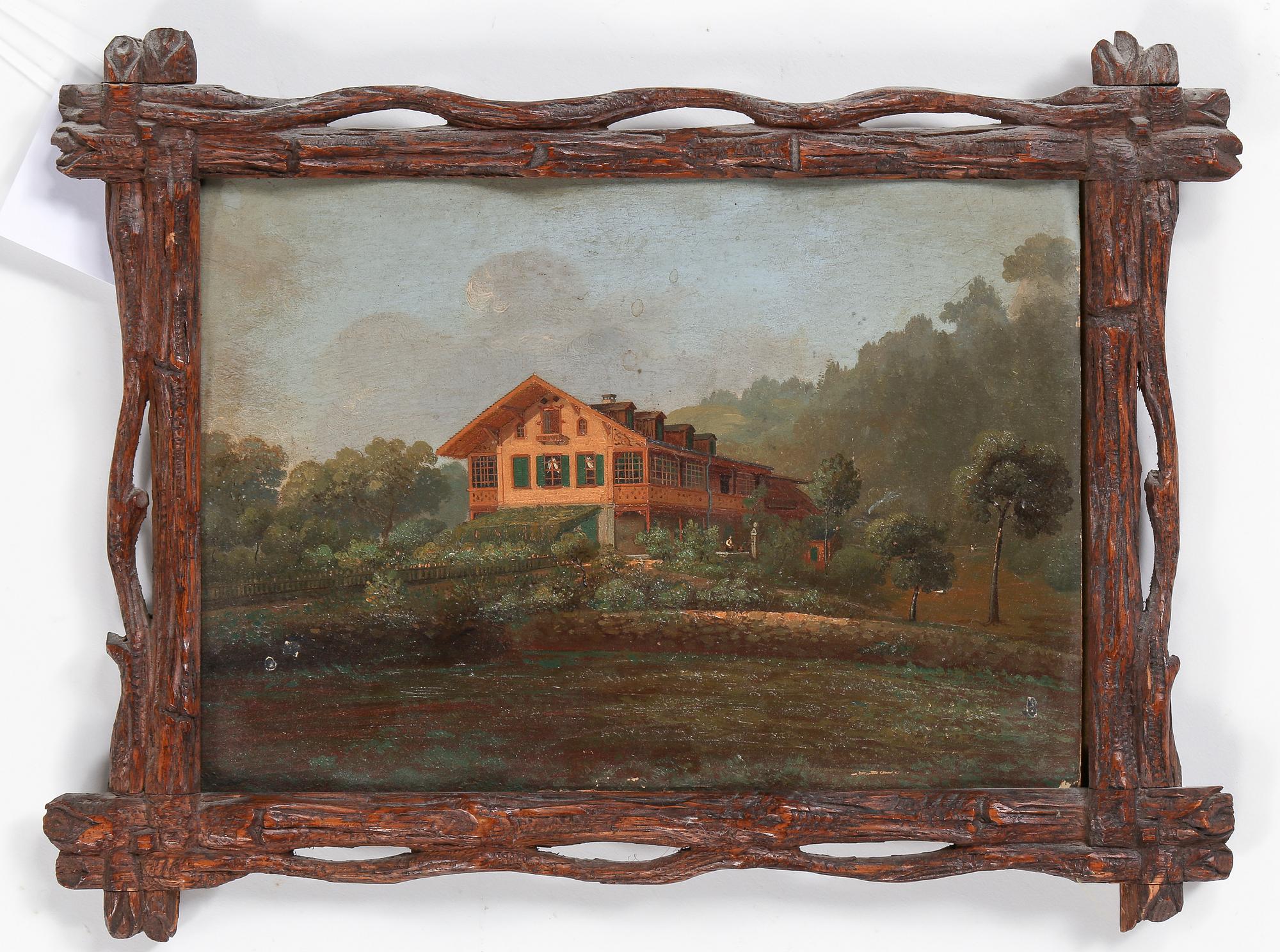 OKÄND KONSTNÄR, olja på pannå, 1800-talets andra hälft.